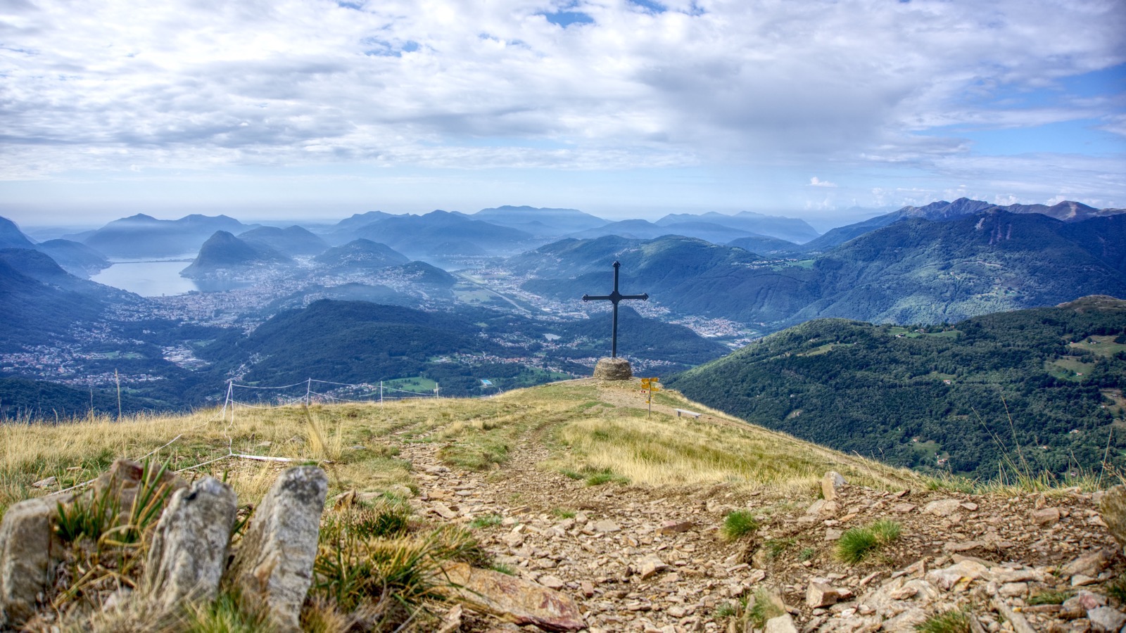 Motto della Croce mit Blick auf Lugano.